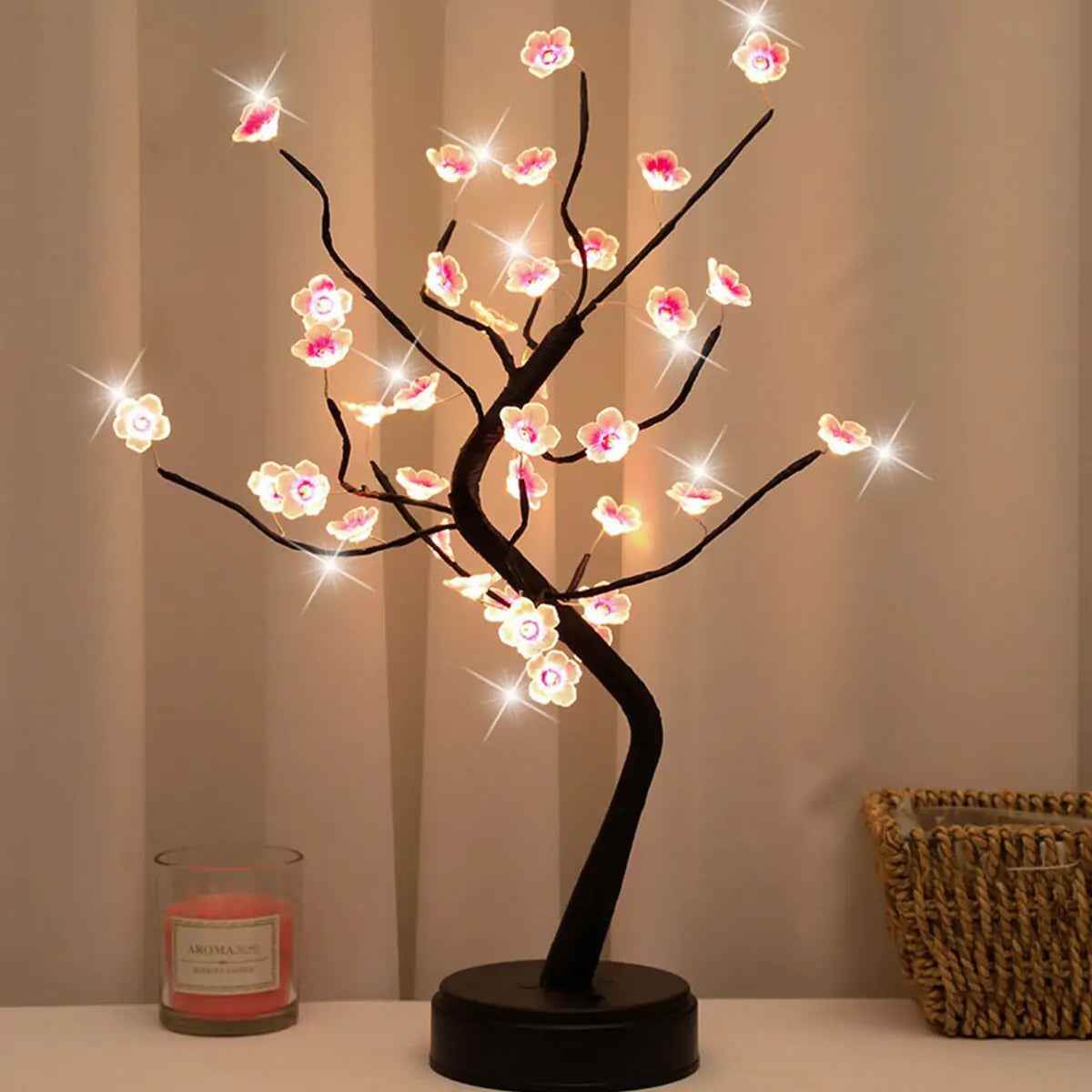  cherry tree bonsai lamp