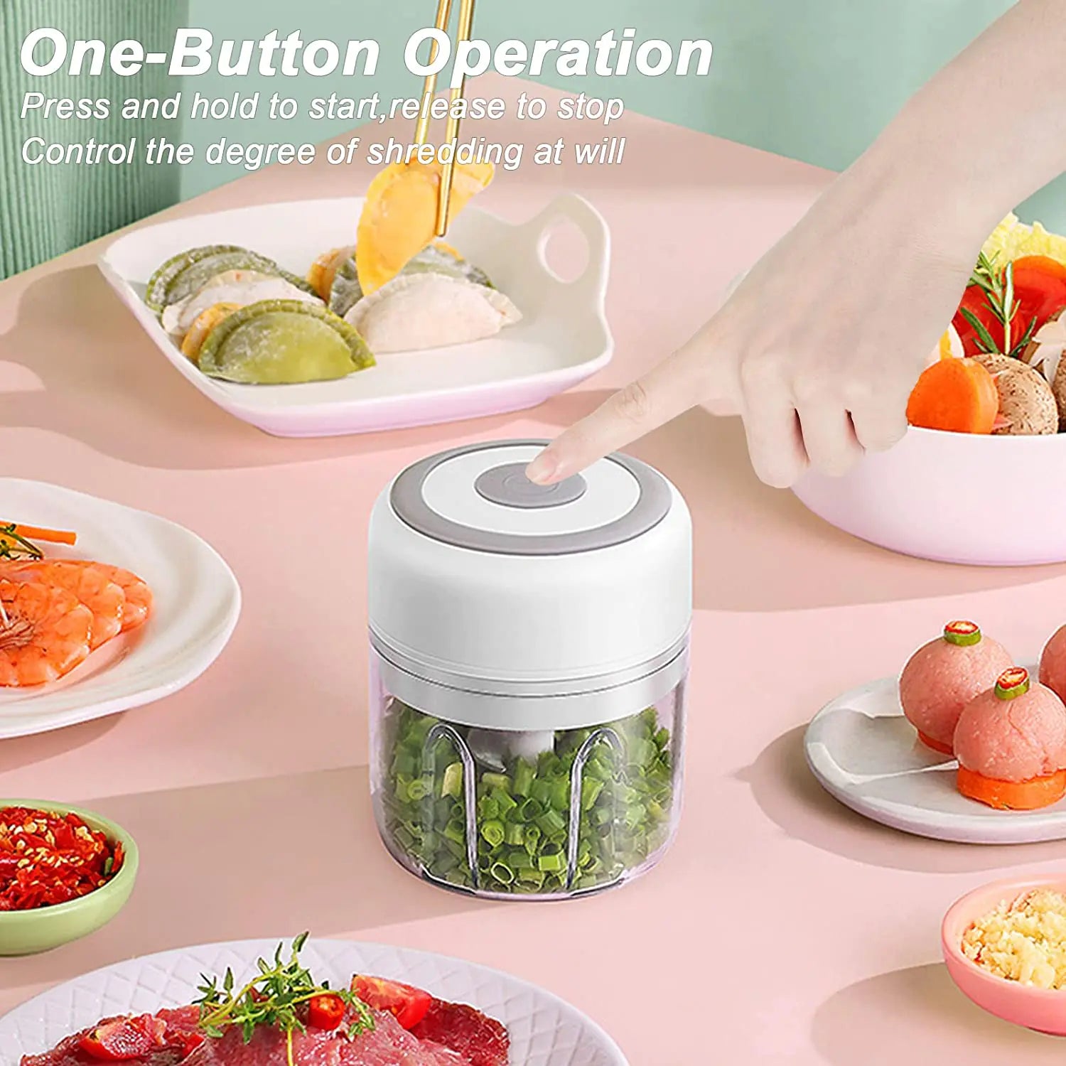  Mini Electric Garlic Chopper